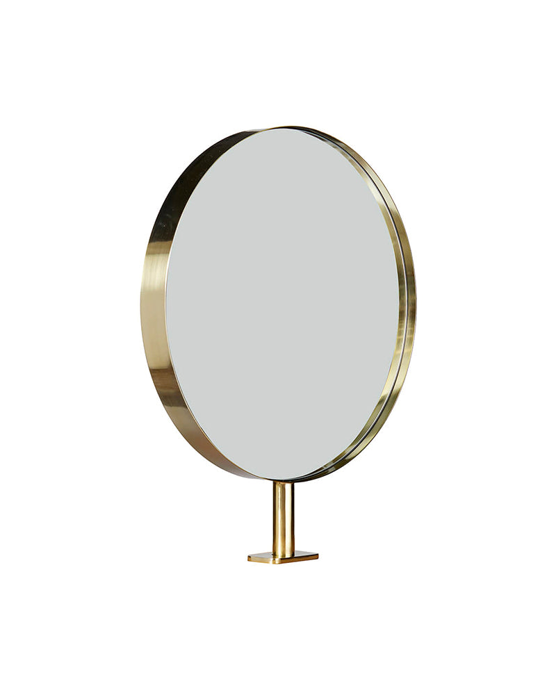 Halo - Brass hairdresser mirror - Double-sided - ø80