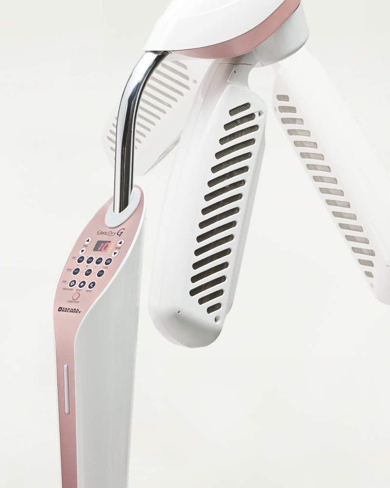 Care Dry G - Hvid tørrehjelm - Krom krydsfod