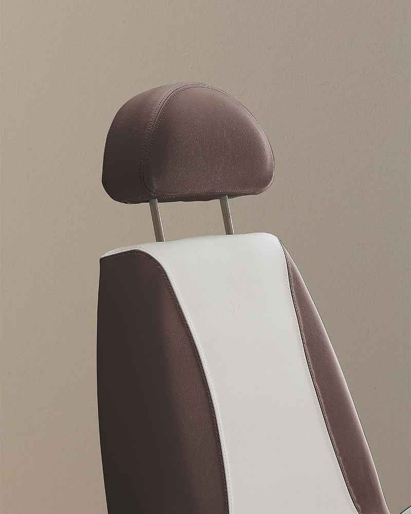 Edge - Brun og hvid pedicure stol - Indbygget fodbad