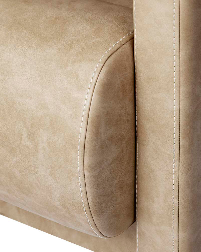 Club Sand - Beige vaskestol - Hvid kumme