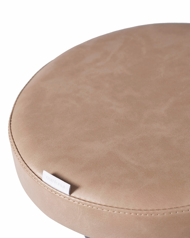 Rund Blush - Rosa klippestol - Krom krydsfod