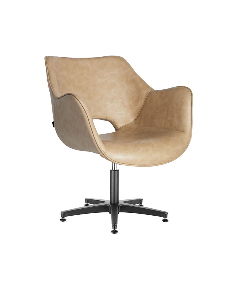 Chloe Sand - Beige ventestol - Sort krydsfod