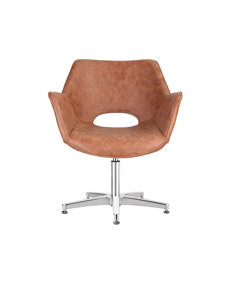 Chloe Tan - Brun Ventestol - Krom krydsfod