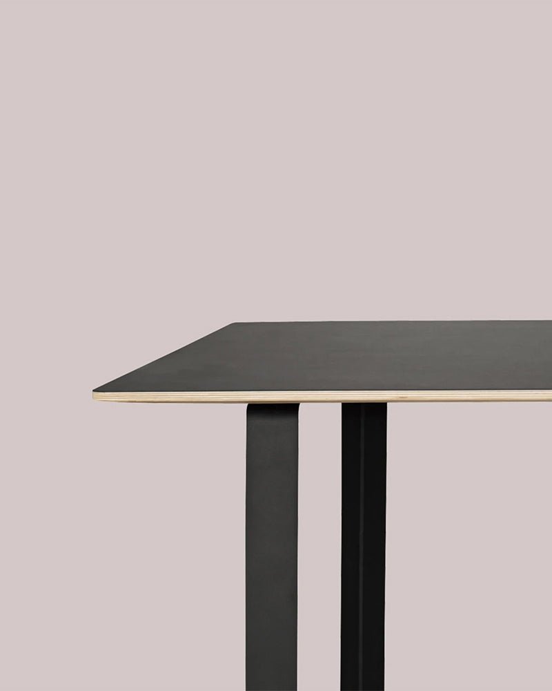 70/70 Stor - Sort linoleom - Sort stel