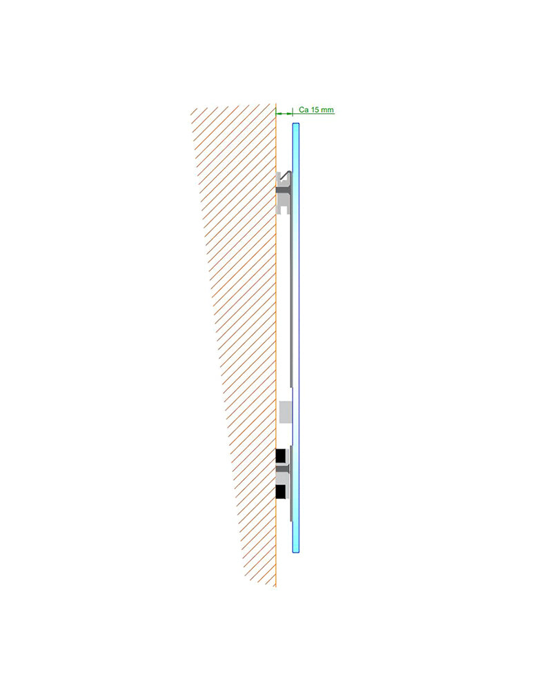 Skjult spejlbeslag - Justerbart spejlbeslag med magneter