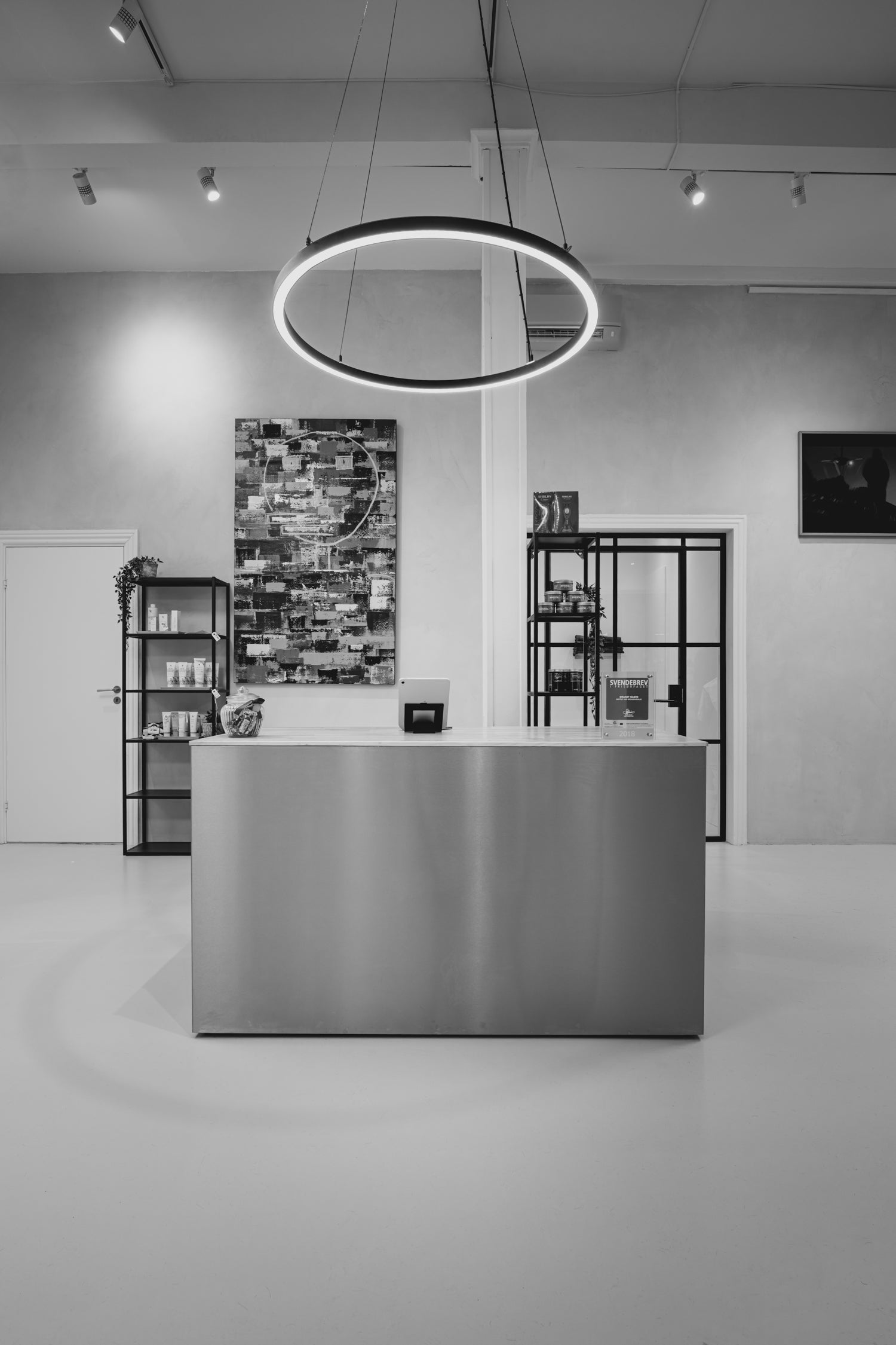 Sun Circle LED - Sort rundt arbejdslys - ø100cm