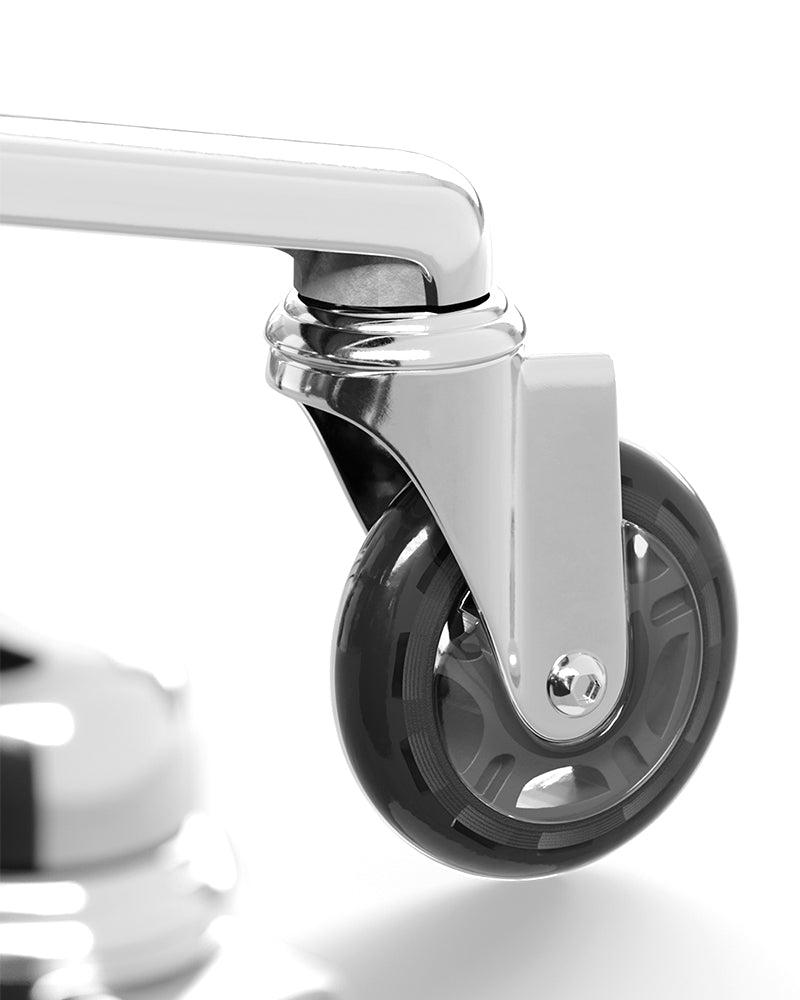 Rund Sand - Beige klippestol - Krom krydsfod