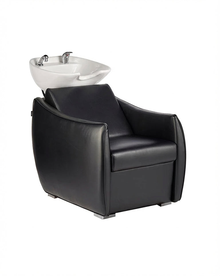 Hazel - Sort vaskestol - Hvid kumme