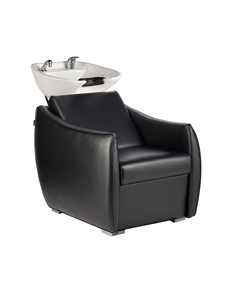 Hazel - Sort vaskestol - Hvid kumme