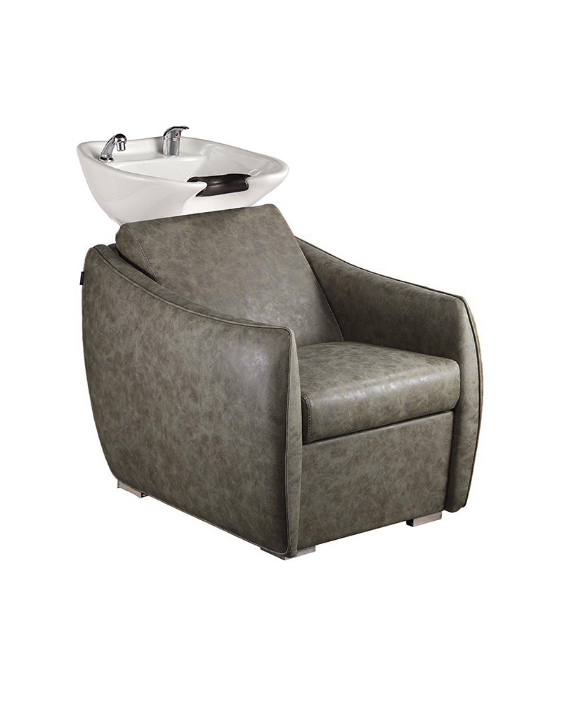 Hazel Sage - Grøn vaskestol - Hvid kumme