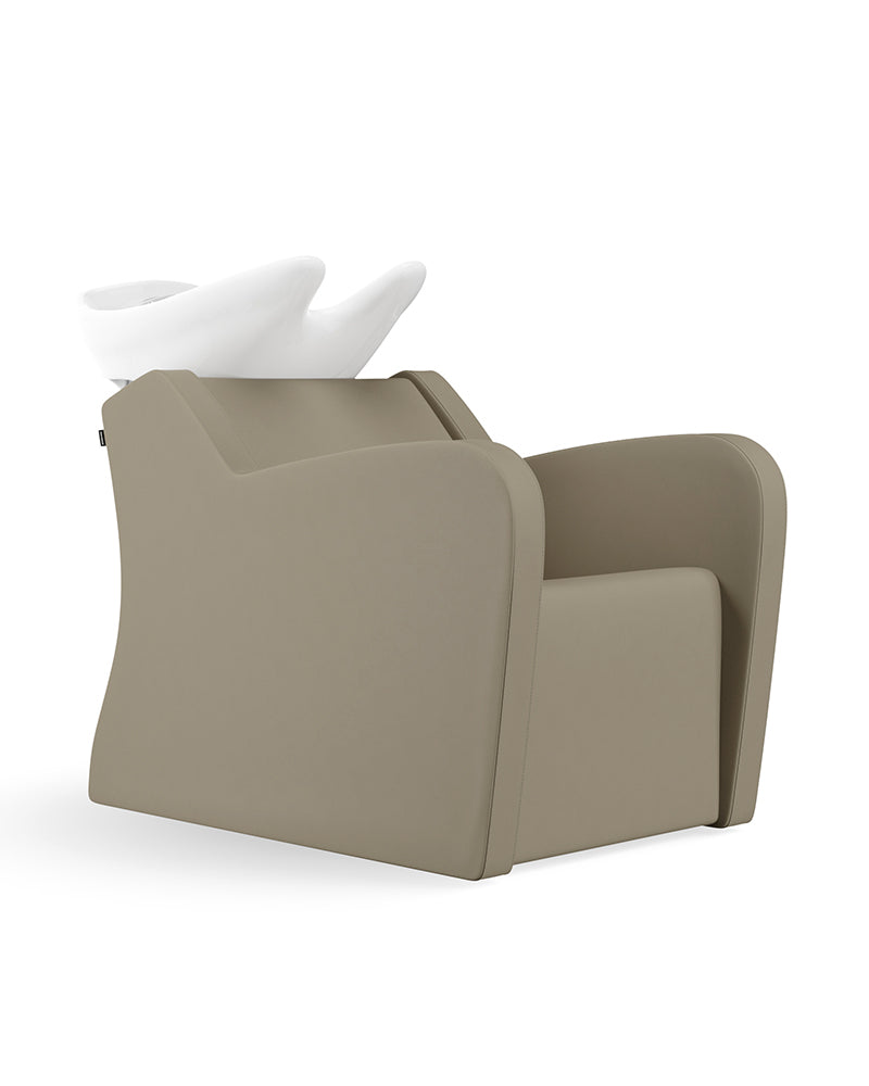 Fredda II - Beige massagevask med hvid kumme