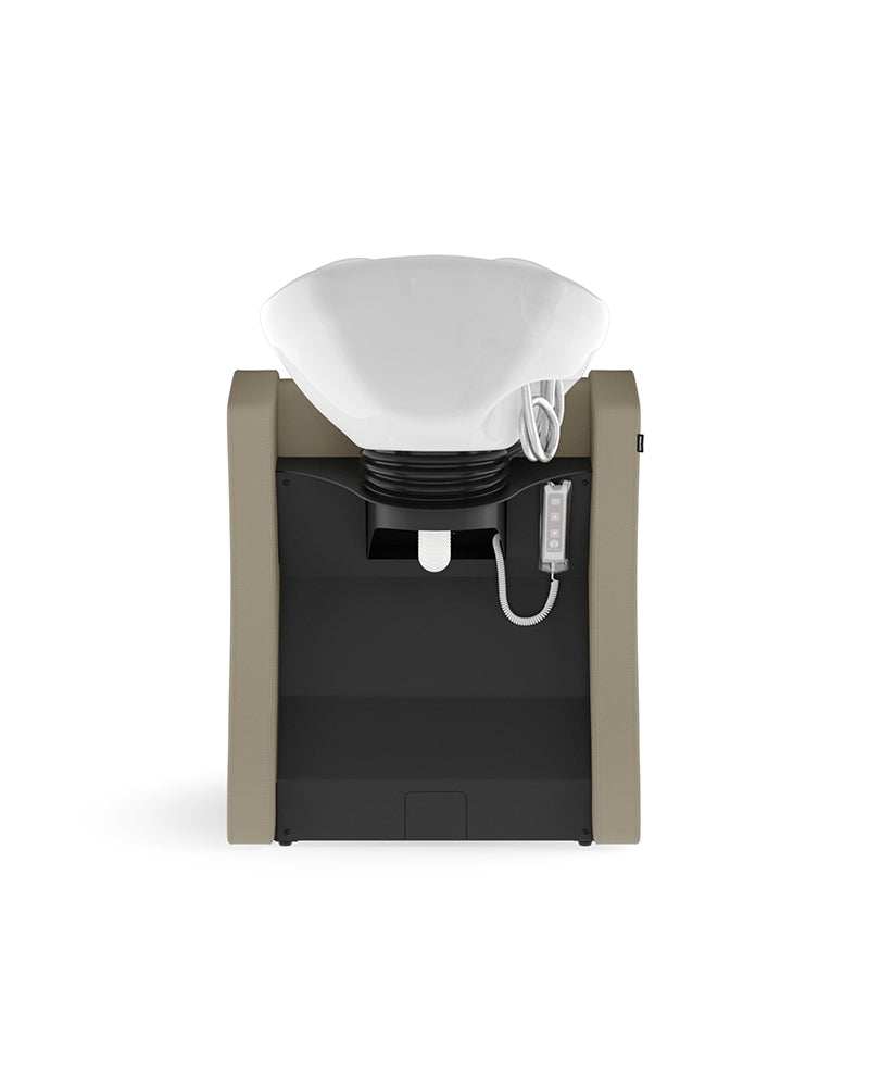 Fredda II - Beige massagevask med hvid kumme