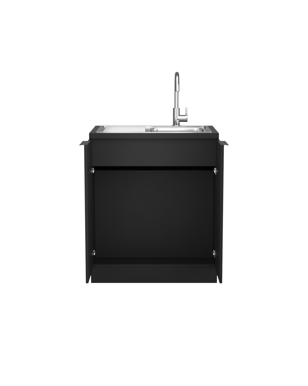 Colorbar håndvask - Sort vaskeskab - Krom vask