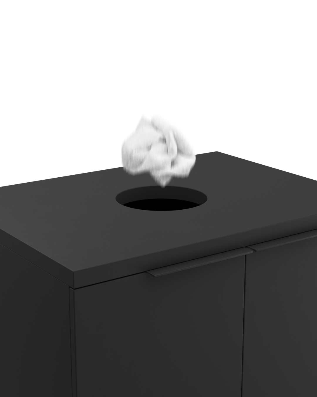 Colorbar håndklædekurv - Vaskeskab i sort - Matsort