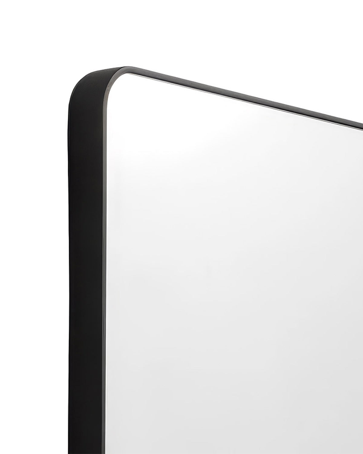 Loft - Sort frisørspejl med betjeningshylde