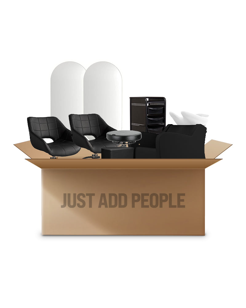 Massagevask startpakke med 2 kundepladser, 1 vaskeplads og udstyr