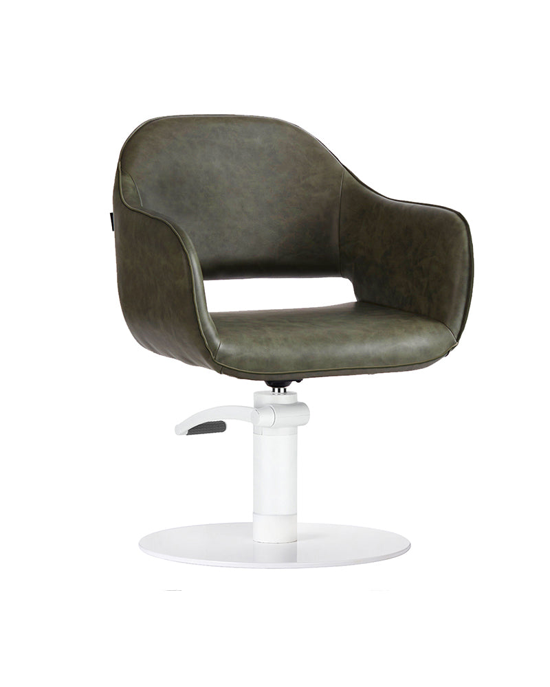 Meadow Sage - Grøn kundestol - Hvid pladefod