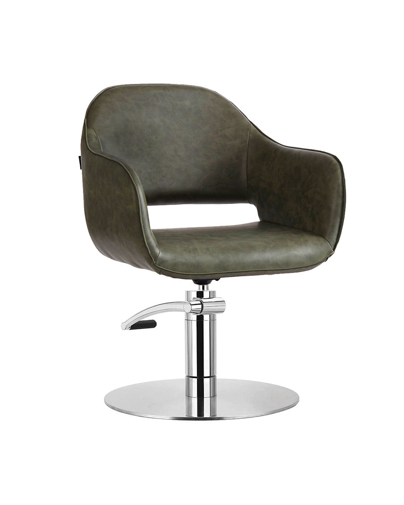 Meadow Sage - Grøn kundestol - Krom pladefod