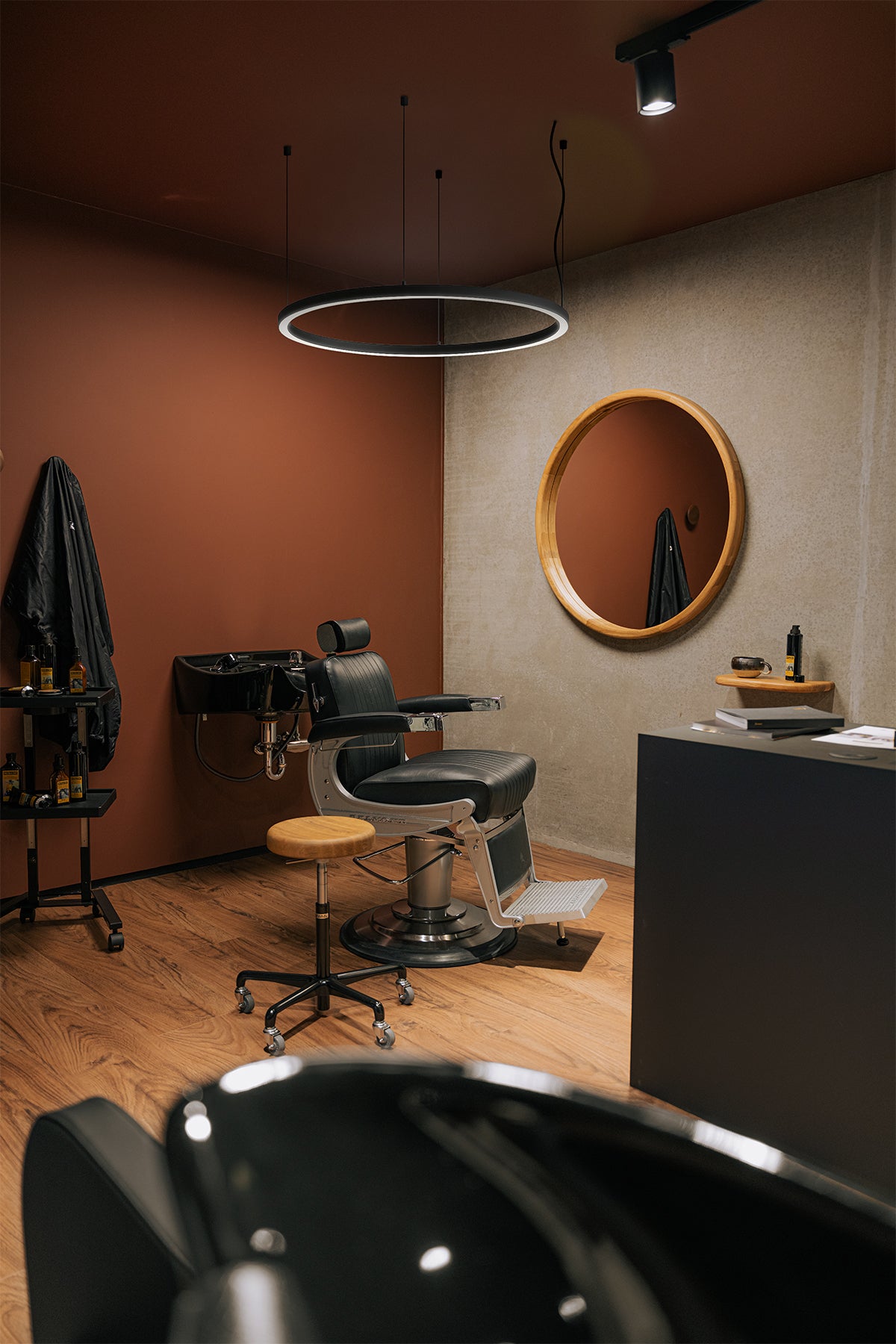 Sun Circle LED - Sort rundt arbejdslys - ø100cm