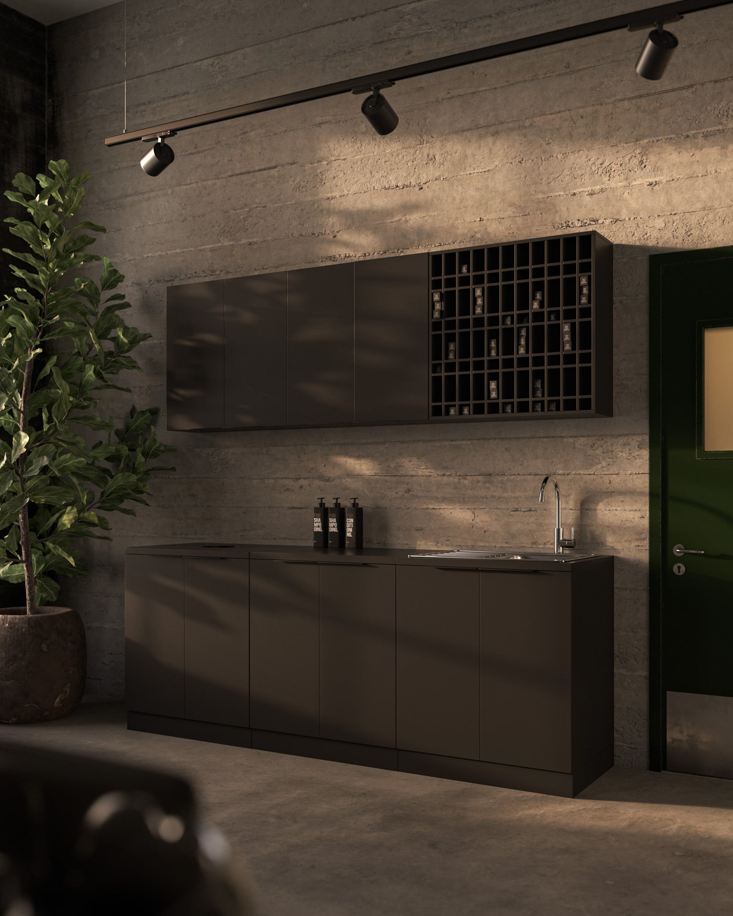 Colorbar tubereol - Vægmonteret farvereol - Sort