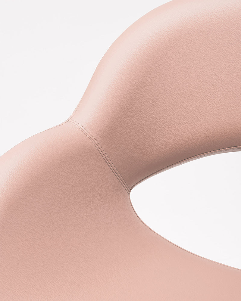 Thea - Pink kundestol med sort krydsfod