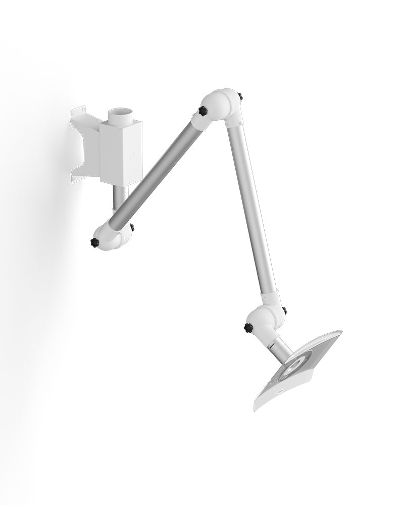Hvid udsugningsarm - Punktudsugning til væg