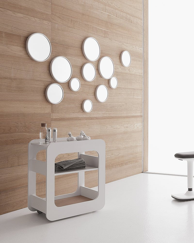 Creo - Hvidt rullebord - Egetræsmønster