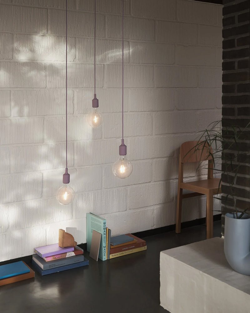 E27 LED - Mørkeblå loftslampe