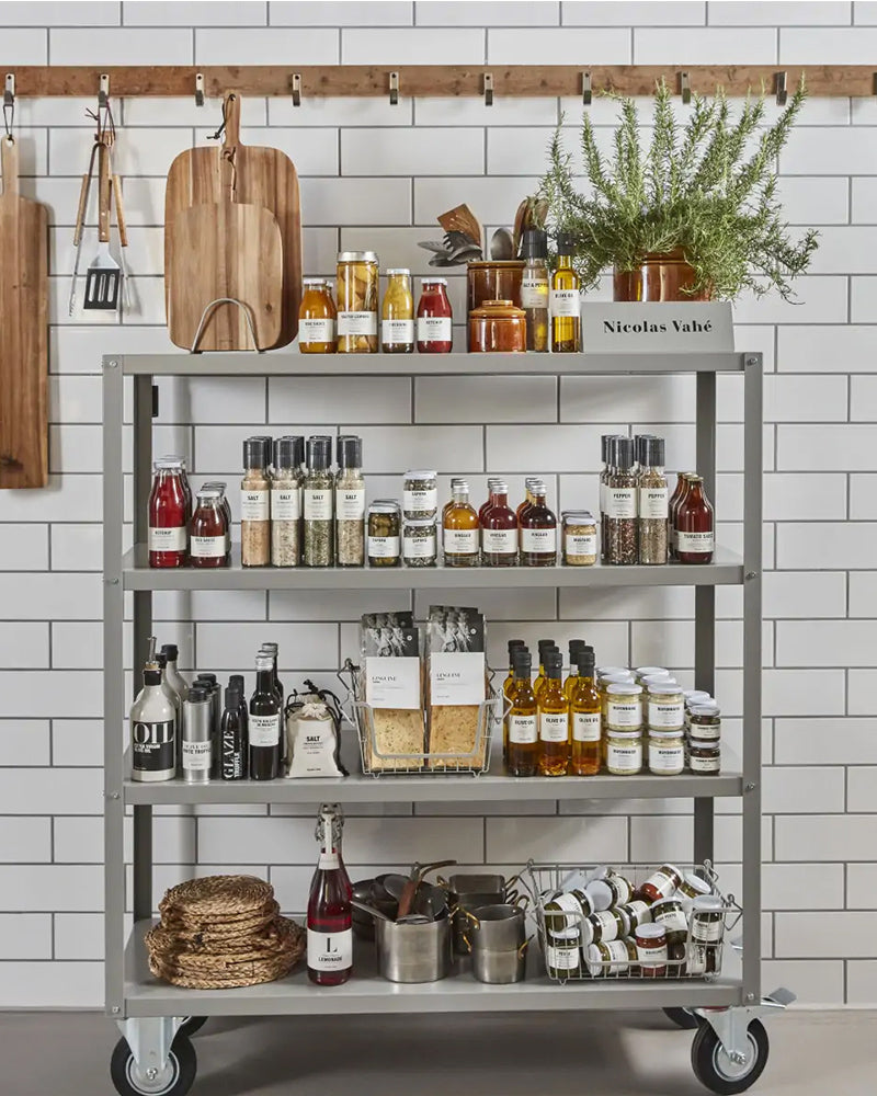 Rack Grey - Reol med hjul - Høj