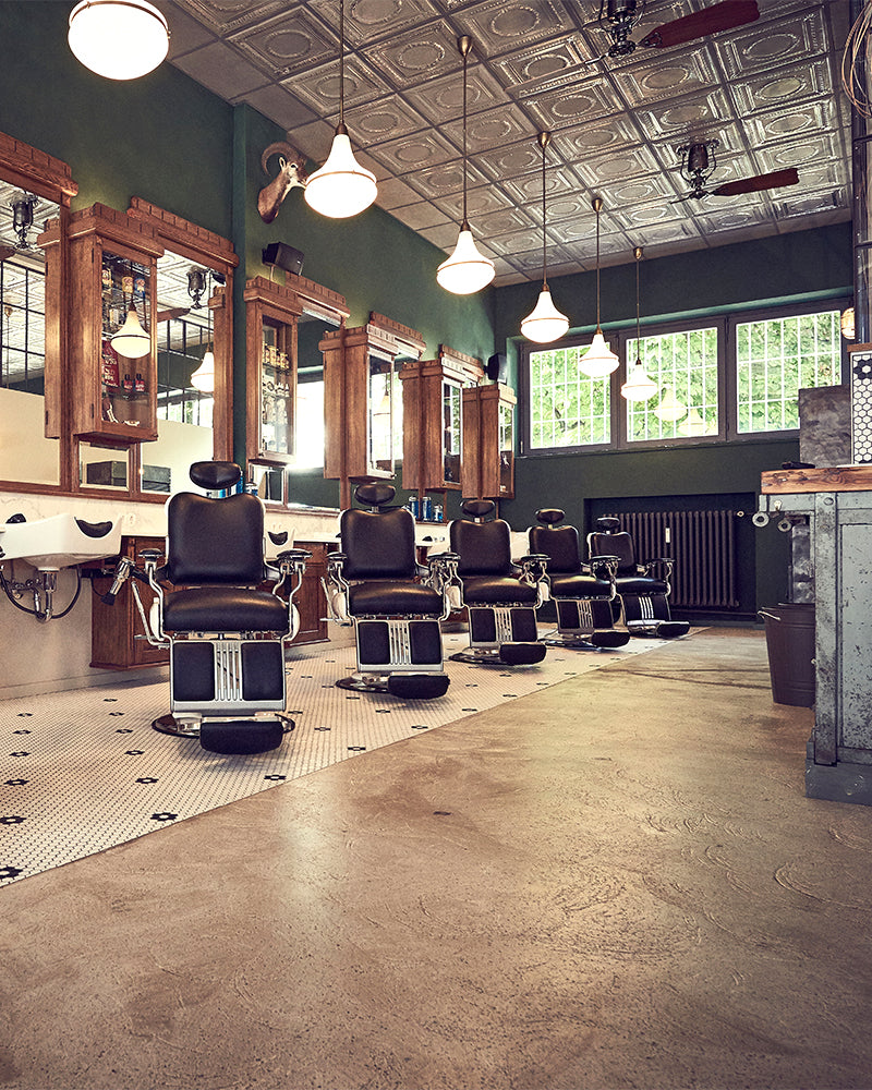 Legacy 95 - Sort og hvid klassisk barberstol