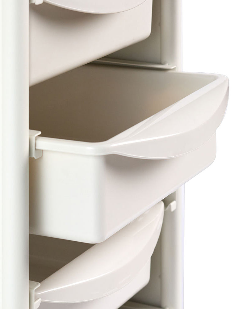 Workshop Deluxe 5 - Hvidt rullebord - 5 rummelige skuffer